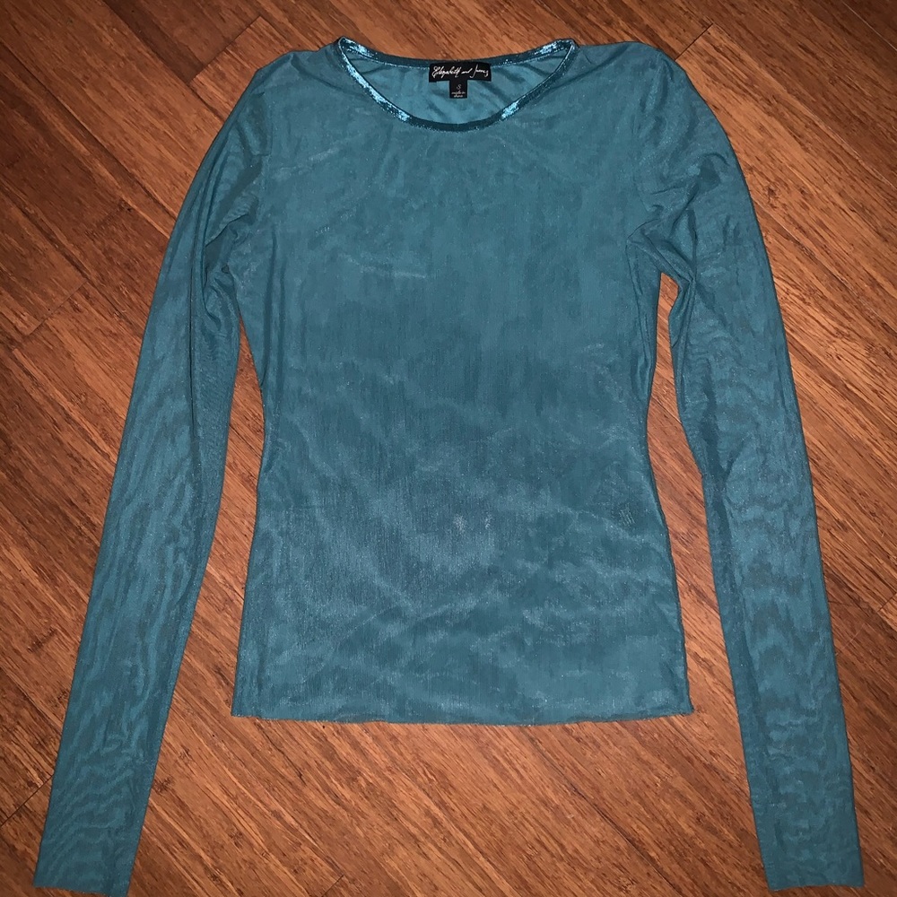 ELIZABETH and JAMES Sheer shirt